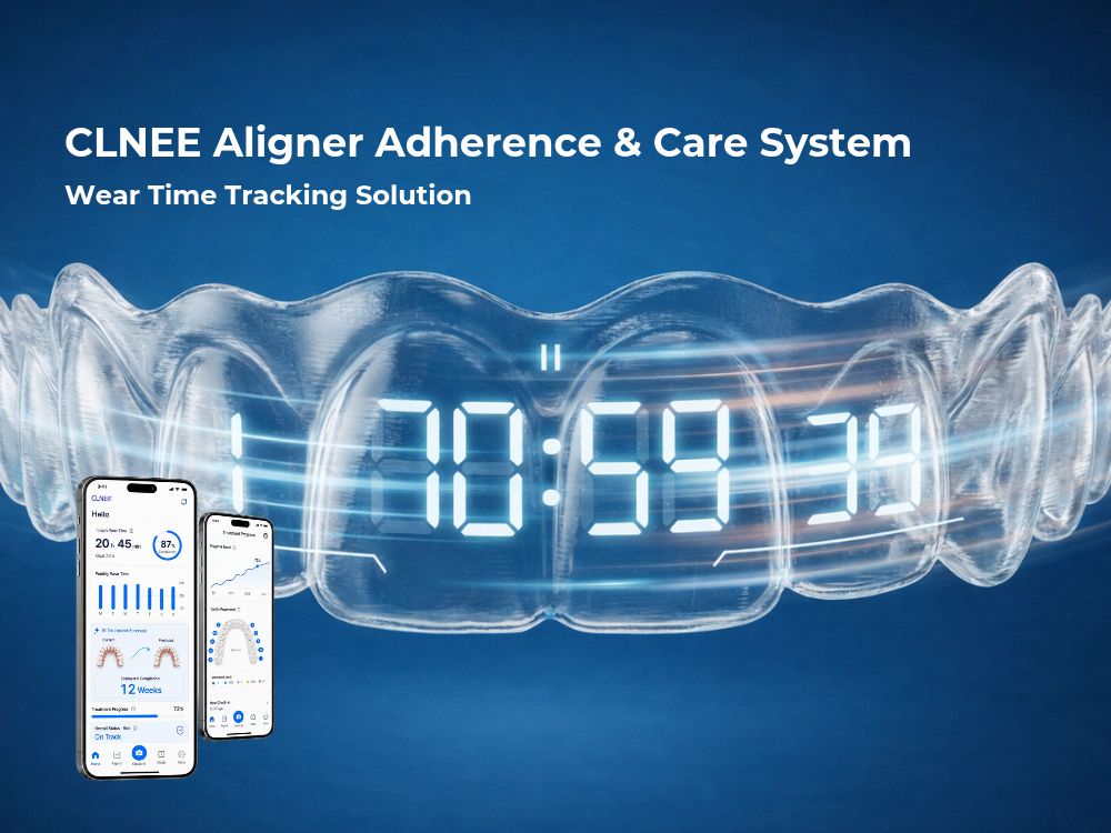 CLNEE mobile adherence interface connected to aligner-use data